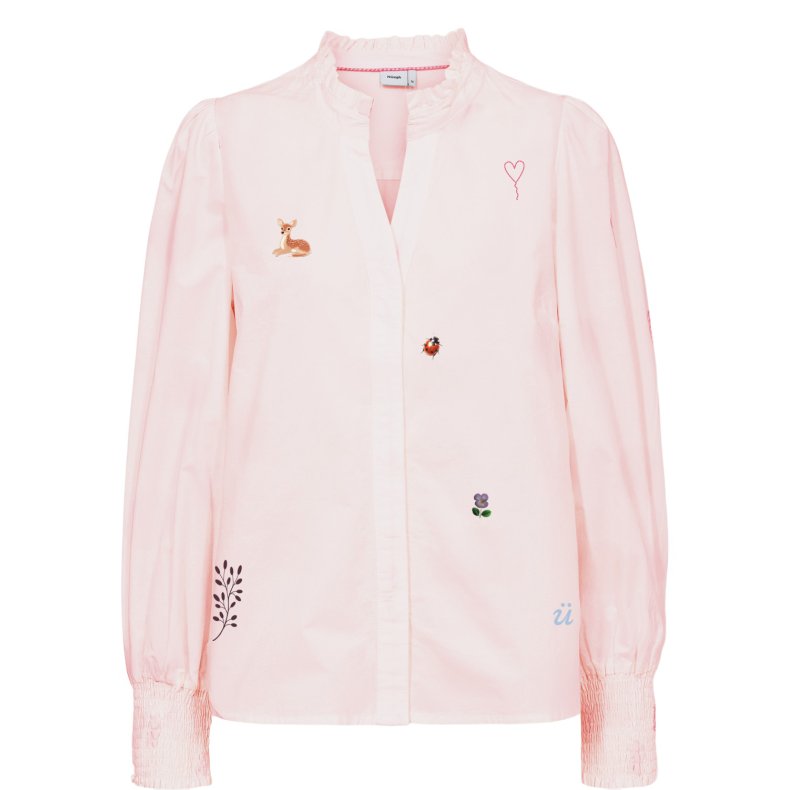 Nutenja v-neck shirt N�mph, pink lady