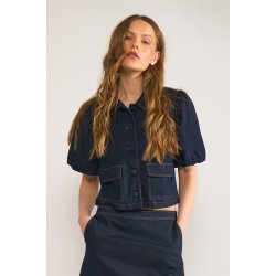 Nualetta ss shirt N�mph, dark blue denim