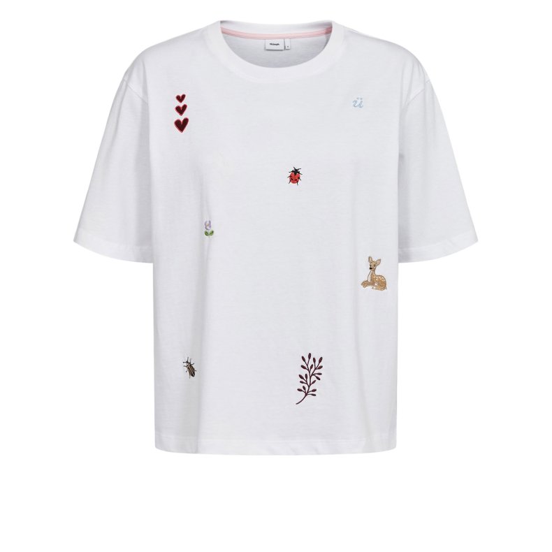 Nutenia boxy t-shirt N�mph, bright white