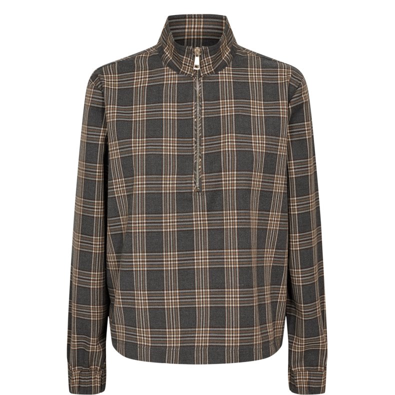 Nukamala zip shirt N�mph, dark grey melange