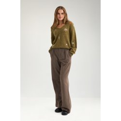 Nuyppa embroidery pullover N�mph, fir green