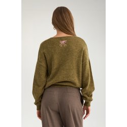 Nuyppa embroidery pullover N�mph, fir green