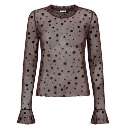 Nuevita ls mesh blouse N�mph, chocolate plum