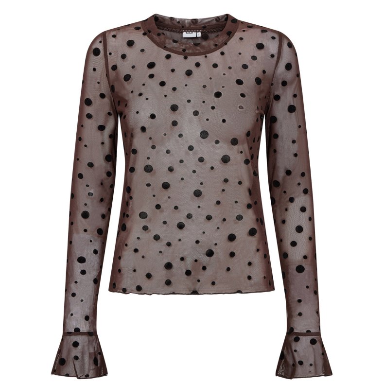 Nuevita ls mesh blouse N�mph, chocolate plum