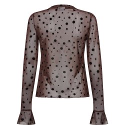 Nuevita ls mesh blouse N�mph, chocolate plum