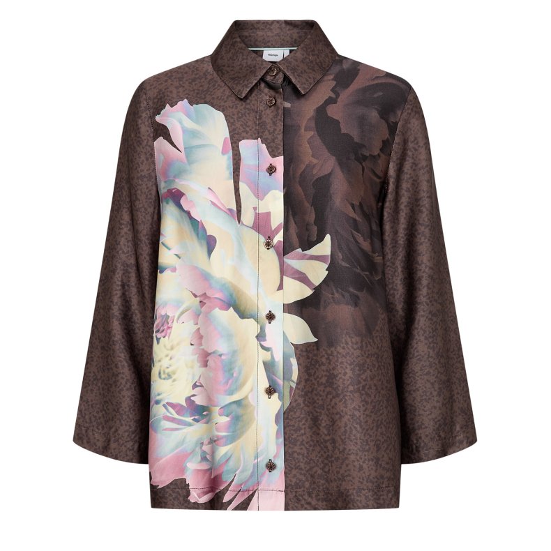 Nucrisa boxy shirt N�mph, black coffee