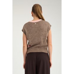 Nuyppa embroidery vest N�mph, taupe gray melange