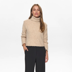 Nuwilla cropped pullover Nmph, birch melange