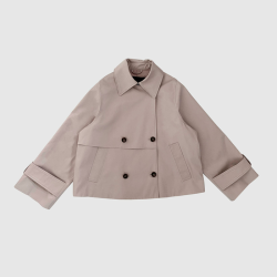 Ophelia short trenchcoat WithBlack, copenhagen sands