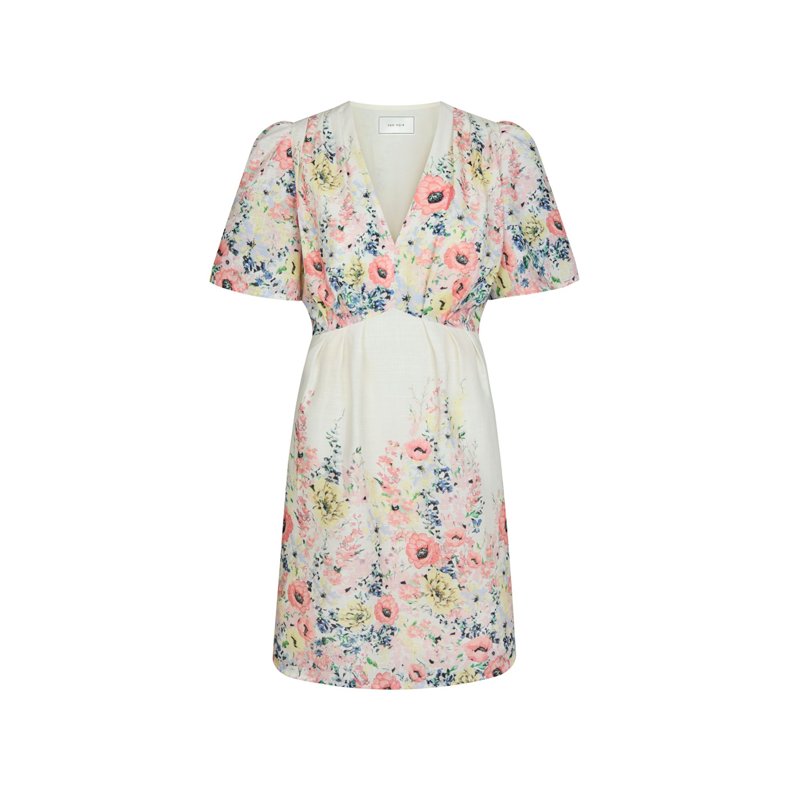 Shena flower print dress neo noir, creme