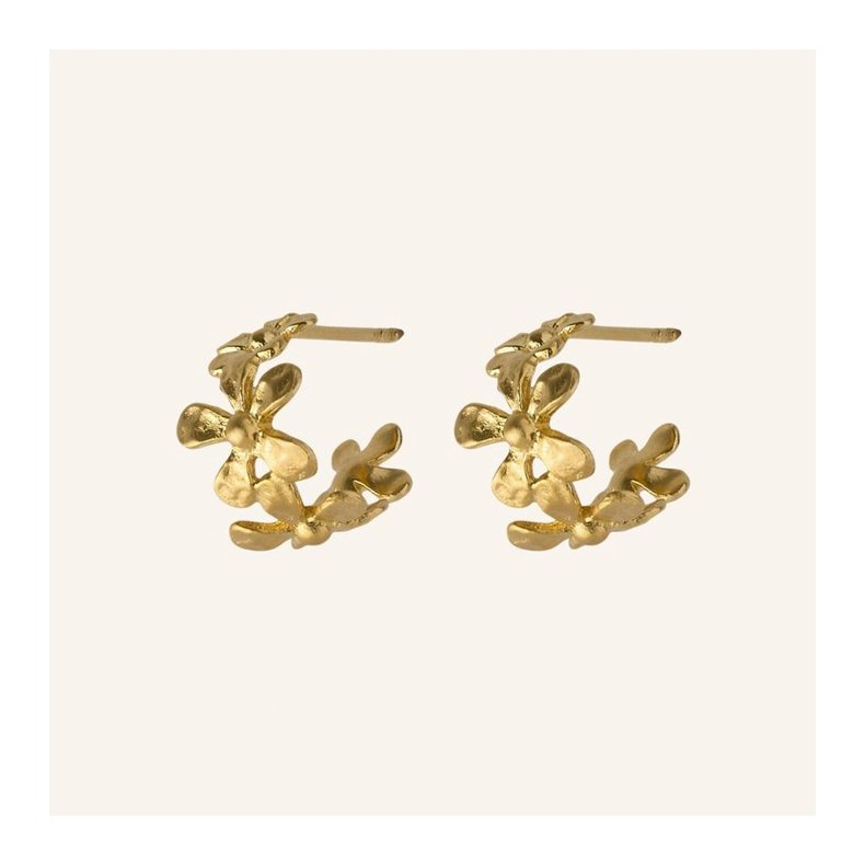 Wild poppy hoops Pernille Corydon, gold