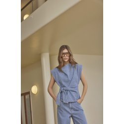 Anto denim pleat top Co'Couture, light denim