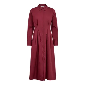 Sanna shirt long dress Co'Couture, berry red