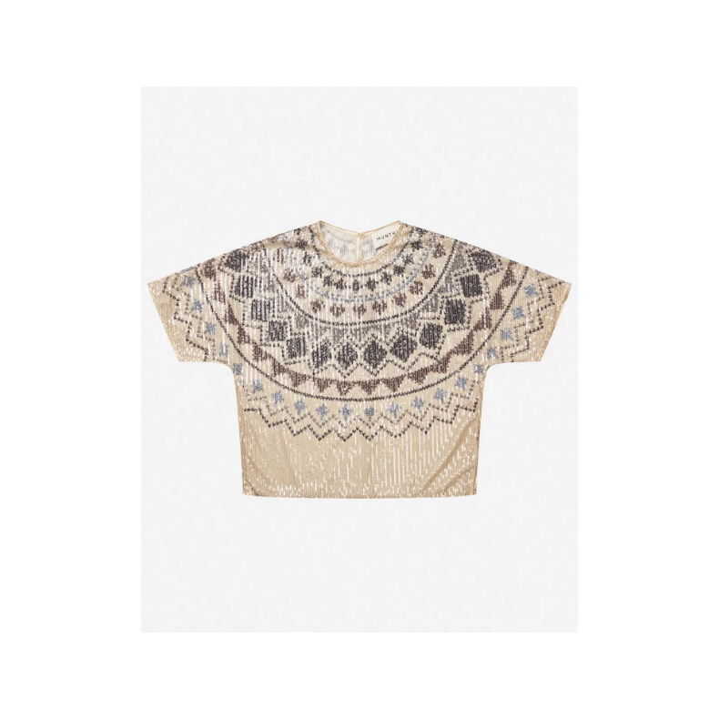 Vunny knit Munthe, print camel