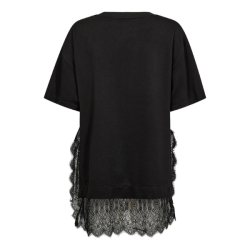 Larson mix lace t-shirt CoCouture, black
