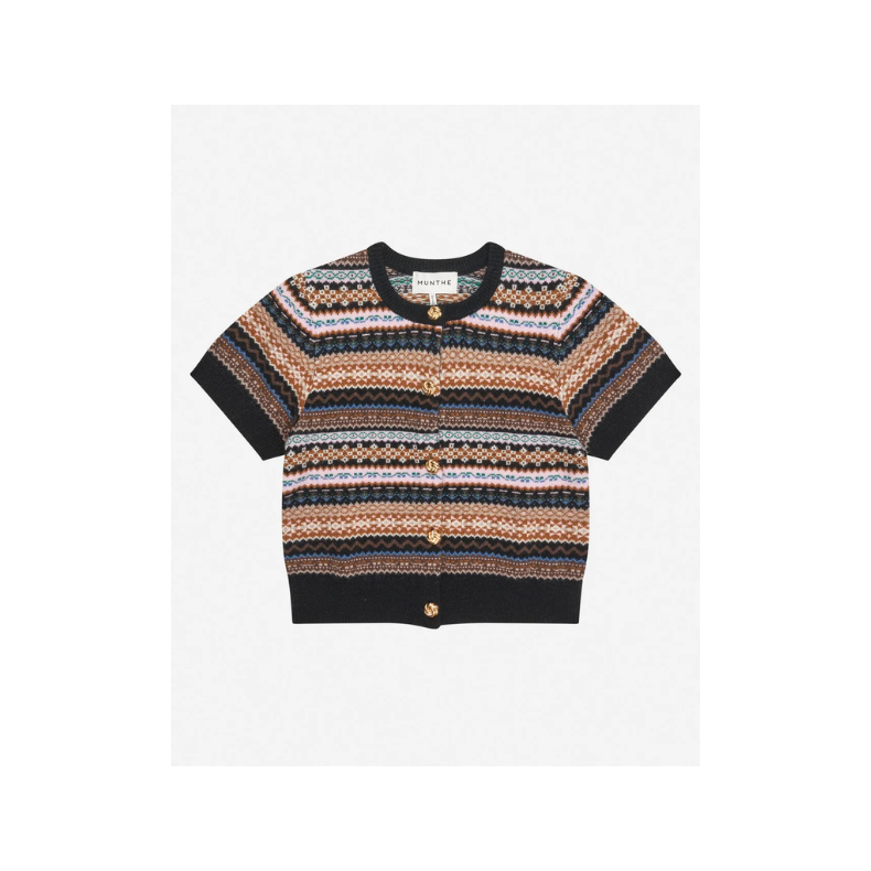 Coraline knit cardigan Munthe, mix black