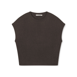 Lucie knit vest SibinLinnebjerg, brown