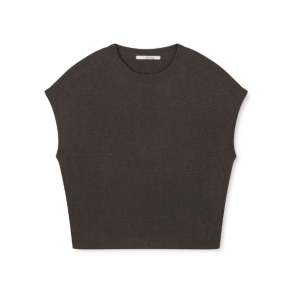 Lucie knit vest SibinLinnebjerg, brown