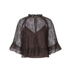 Sybell lace ruffle blouse Second Female, demitasse