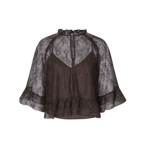 Sybell lace ruffle blouse Second Female, demitasse