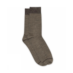 Erina wool rib socks MP Denmark, brown melange