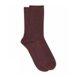 Fine wool rib socks MP Denmark, grape skin