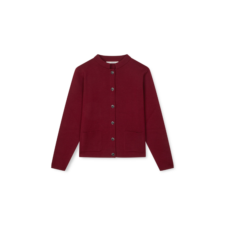 Dell cardigan SibinLinnebjerg, burgundy