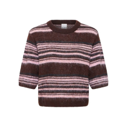 Ihhallo ss pullover ICHI,  Fudge W Pink Stripes