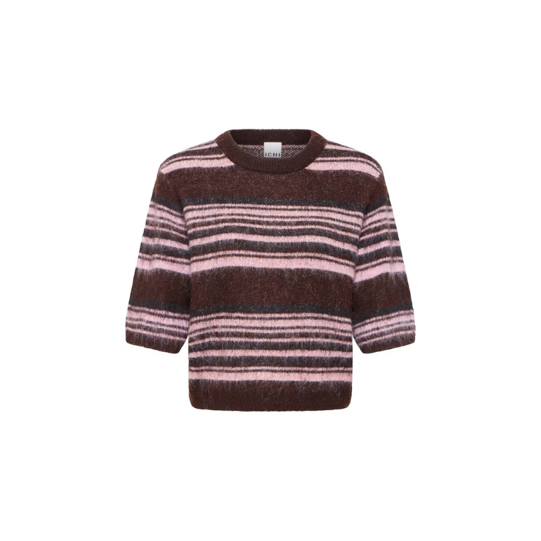 Ihhallo ss pullover ICHI,  Fudge W Pink Stripes