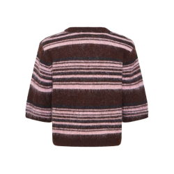 Ihhallo ss pullover ICHI,  Fudge W Pink Stripes