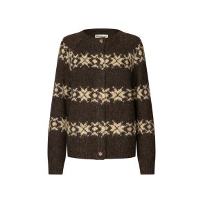 Padovall cardigan knit ls Lollys Laundry, dark mokka
