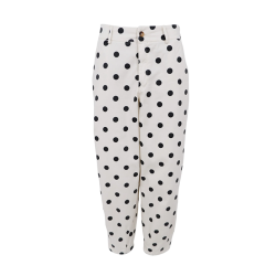 Black Colour Ellie barrel pant, white dot
