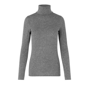 Matima T-Neck Tee Second Female, grey melange