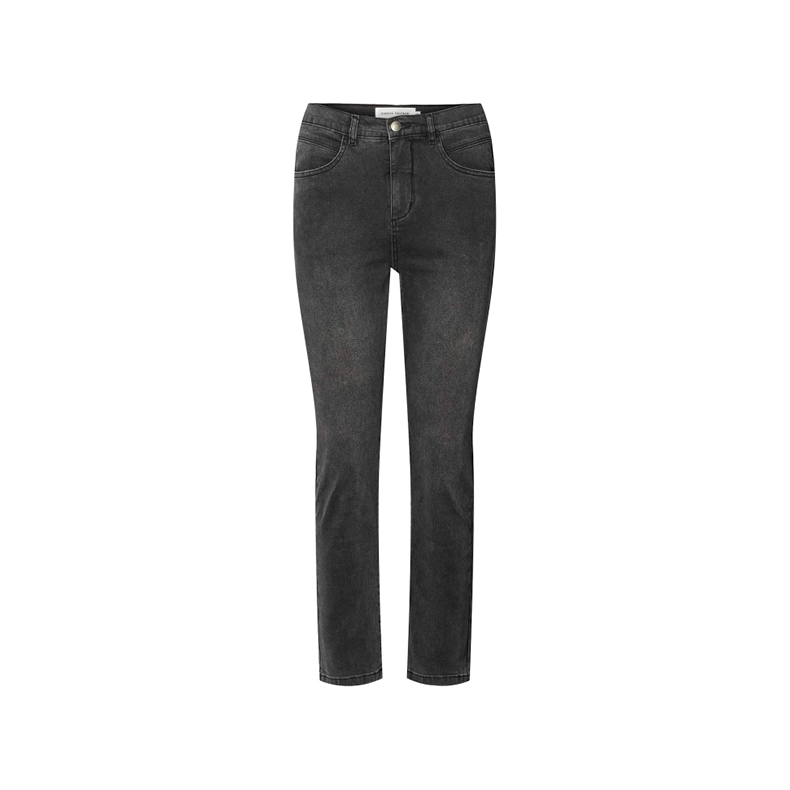 Felicia denim stretch skinny cropped pants Rabens Saloner, washed black denim