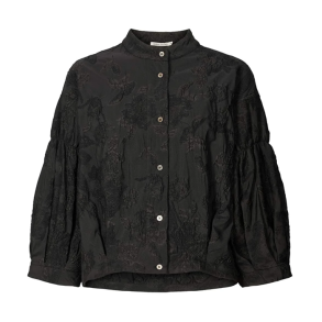Candie  clipped shirt jacket Rabens Saloner, pirate black