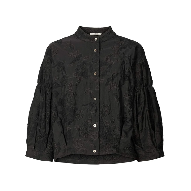 Candie  clipped shirt jacket Rabens Saloner, pirate black