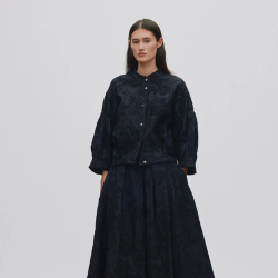 Candie  clipped shirt jacket Rabens Saloner, pirate black