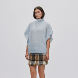 Asana superlight knit tunic top Rabens Saloner, ice blue