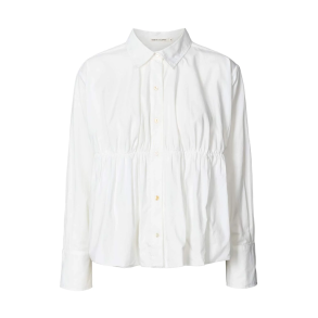 Sophie poplin puffed hem shirt Rabens Saloner, white