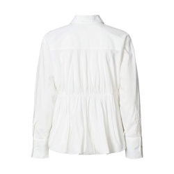 Sophie poplin puffed hem shirt Rabens Saloner, white