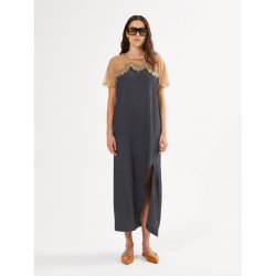 Botilla sheerlace t-shirt dress, dark shadow combo