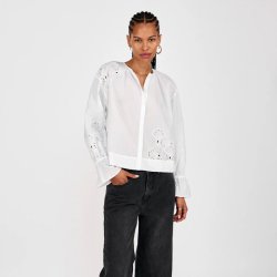 Blossom supersize anglaise blouse Rabens Saloner, white swan