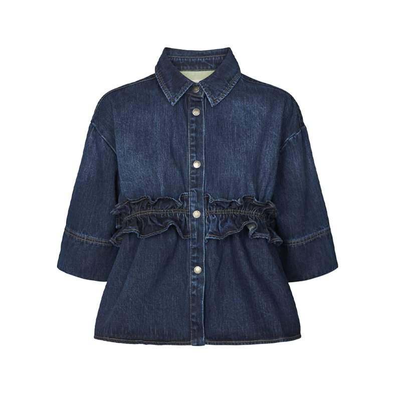 Paige denim shirt jacket Rabens Saloner, dark washed indigo