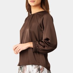 Rachel blouse Karmamia, semi rich brown
