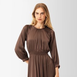 Rachel dress Karmamia, semi rich brown
