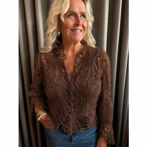 Tsc123 Ragna lace blouse Tim & Simonsen, brown