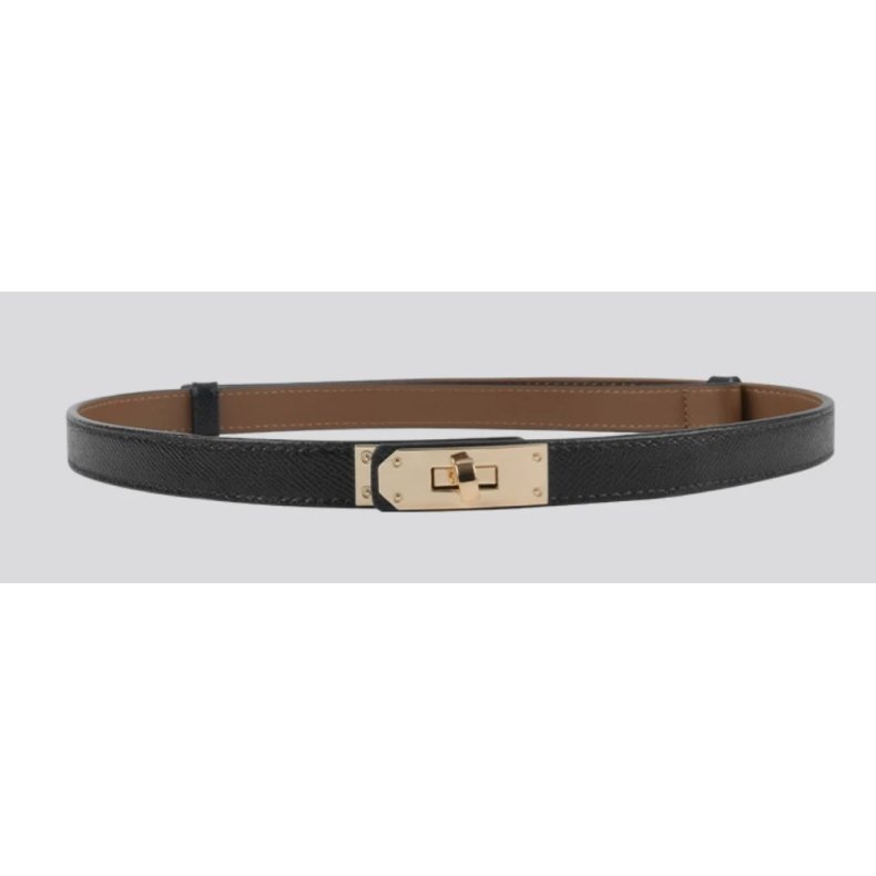 Ringo belt gold Pliss� Copenhagen, black