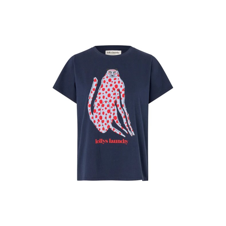 Roma ll cat t-shirt Lollys Laundry, dark blue