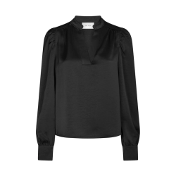 Rosslyn heavy sateen blouse Neo Noir, black