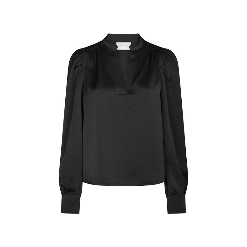 Rosslyn heavy sateen blouse Neo Noir, black